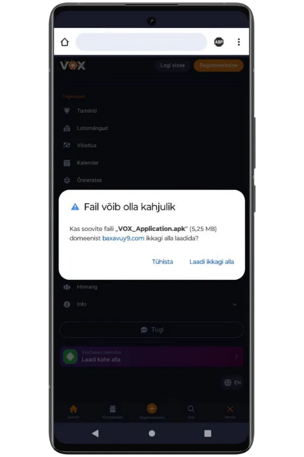 Open the downloaded APK file ee