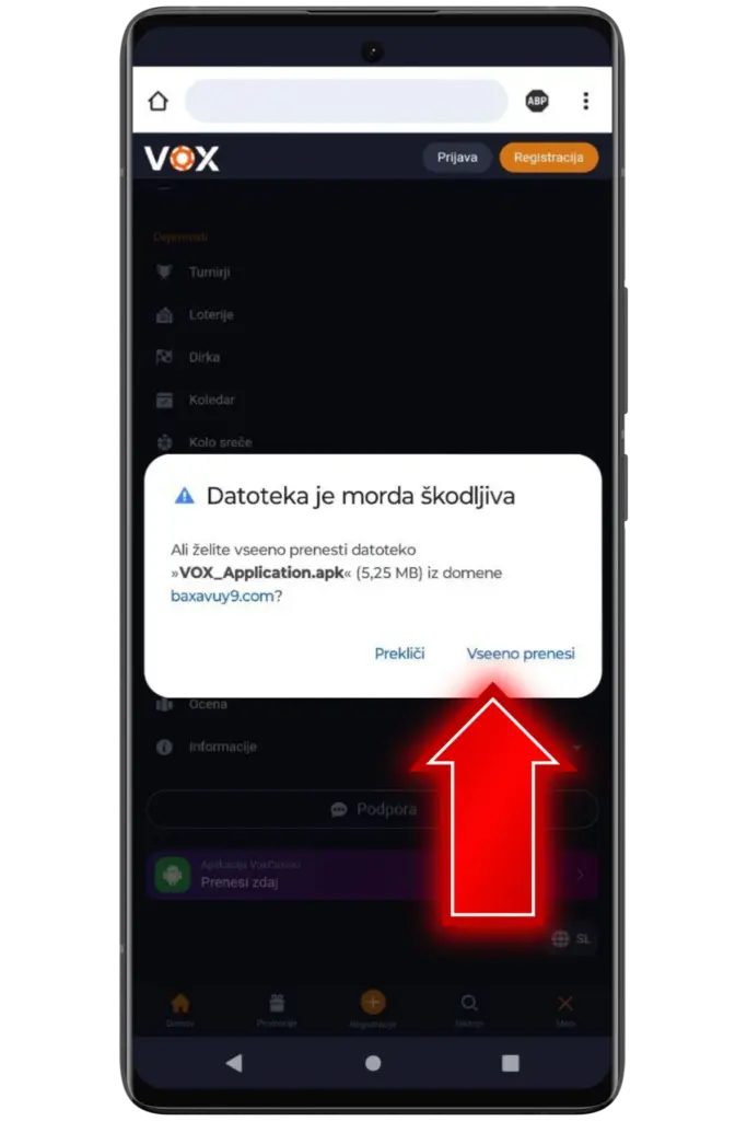 Open the downloaded APK file sl
