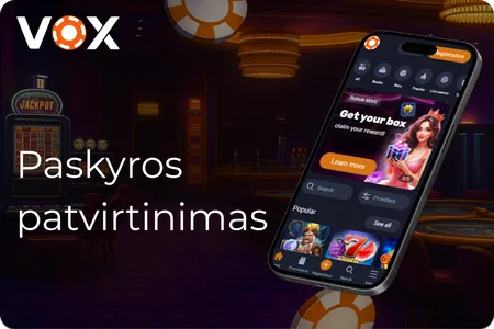 Vox Casino paskyros patvirtinimas