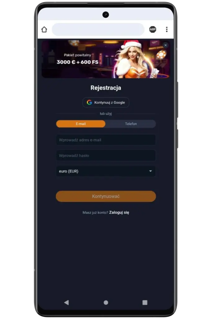 Run the application Vox Casino pl