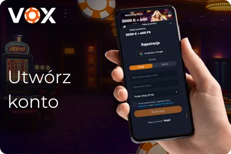 Vox Casino logowanie Utwórz konto