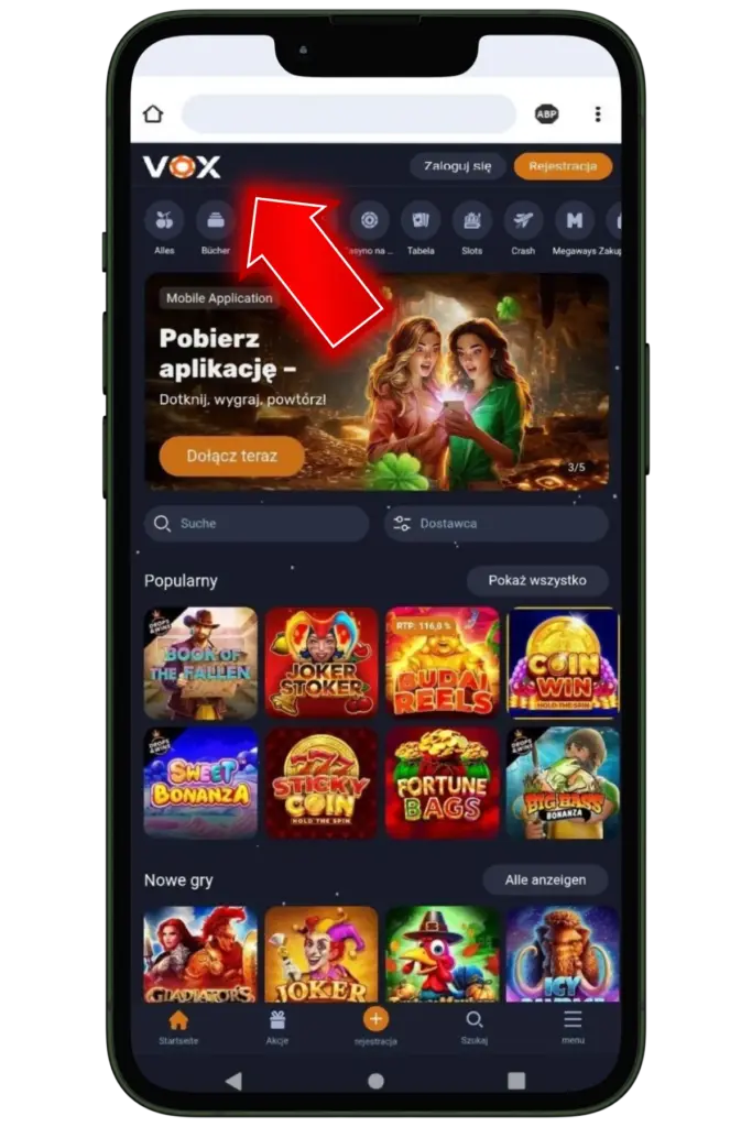 Visit the Vox Casino for iOS pl