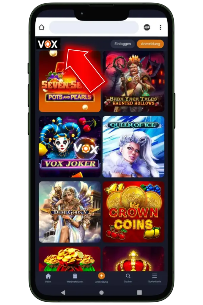 Visit the official Vox Casino website for iOS de