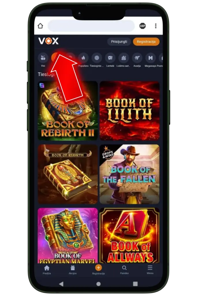 Visit the official Vox Casino website for iOS lt