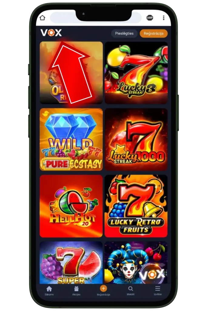 Visit the official Vox Casino website for iOS lv