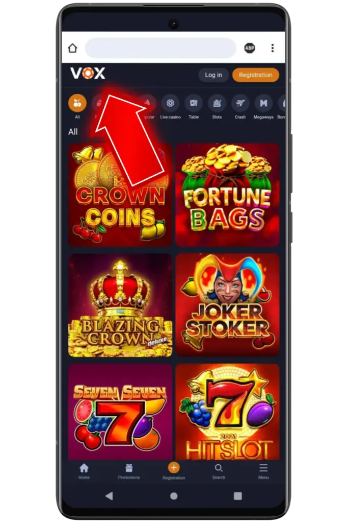 Visit the official Vox Casino website lv