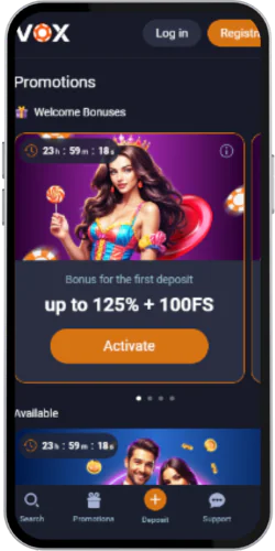 Vox Casino Leia boonuste jaotis