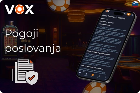 Vox Casino pogoji poslovanja