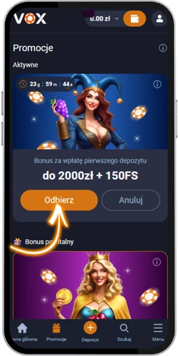 Vox Casino aktywuj bonus