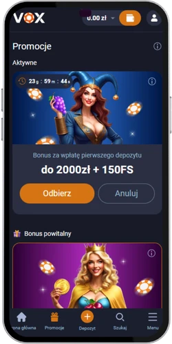 Vox Casino otwórz stronę promocji
