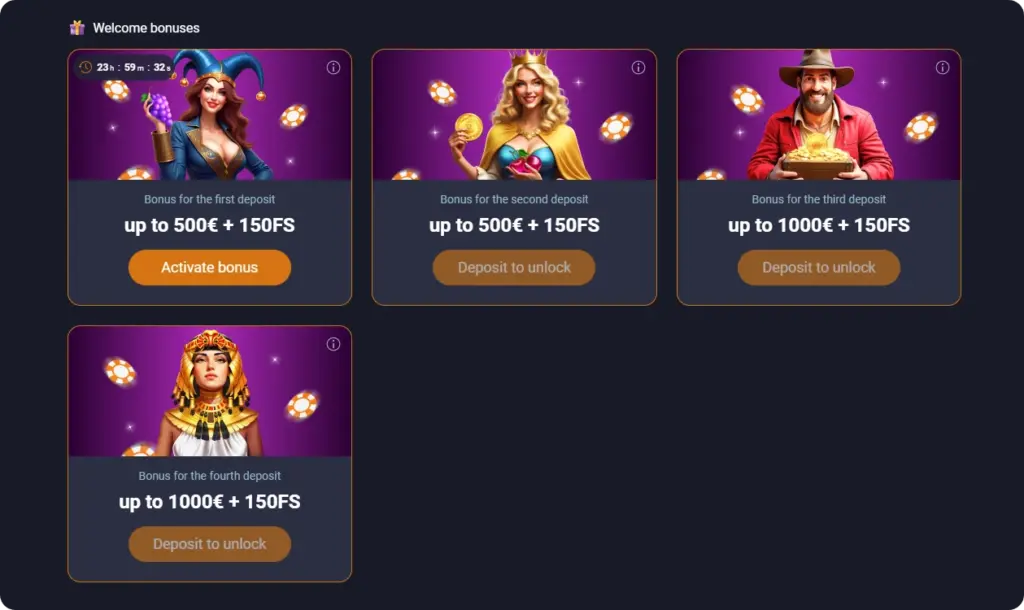 Vox Casino sagaidīšanas bonuss