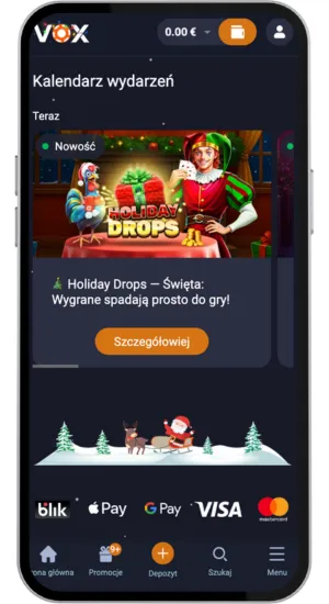 Wszystkie dostępne promocje w kasynie Vox
